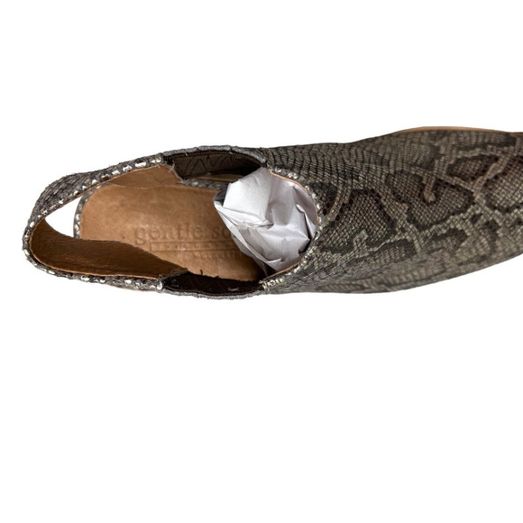 Gentle Souls Harlie Bootie Leather Snake Embossed Slingback Women‎ Size 9.5M - Picture 7 of 10